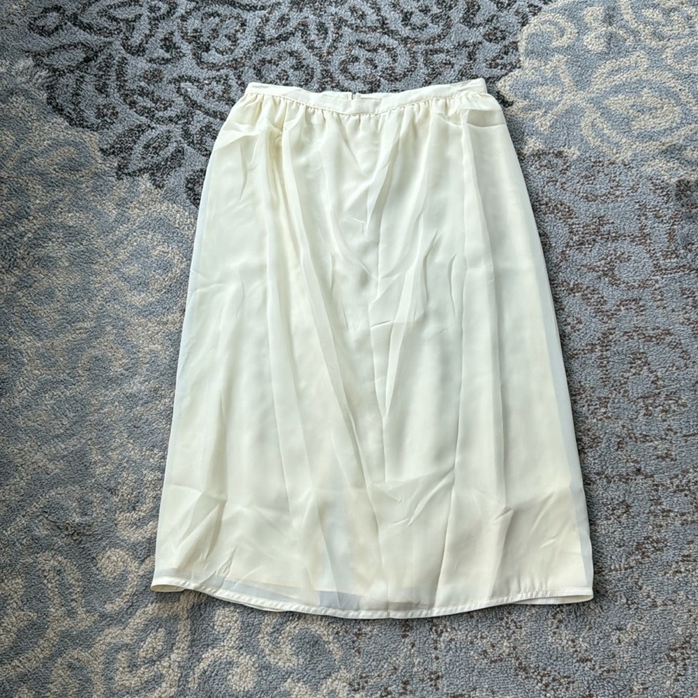 Vintage Scruples Flowing Layered Skirt Ivory 13